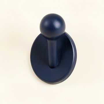 Sage Branch Wall-Mounted Robe Hook - Navy (synthetic illustration; no displayed measurements)