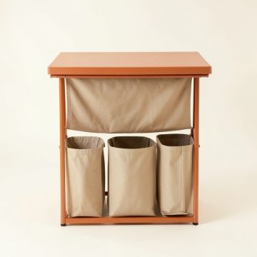Cliff Arc Laundry Sorting Station With Plain Removable Bags (synthetic illustration; no displayed measurements)