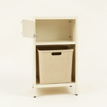 Elm Bend Freestanding Pull-Out Hamper Cabinet - Ivory (synthetic illustration; no displayed measurements)