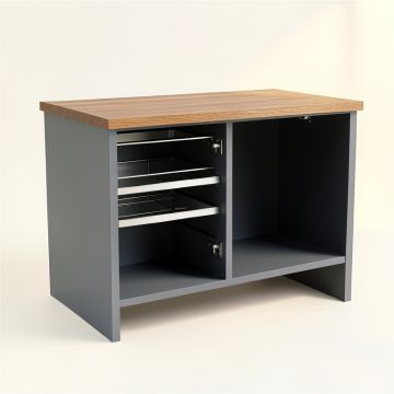Slate Bluff Empty Countertop Canister Rack - Gray (synthetic illustration; no displayed measurements)