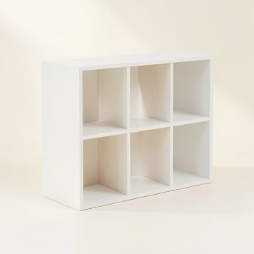 Reed Bend Desktop Shelving Unit - White (synthetic illustration; no displayed measurements)