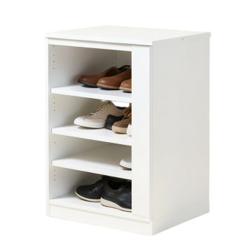 Truax 12-Pair White Shoe Storage Cabinet