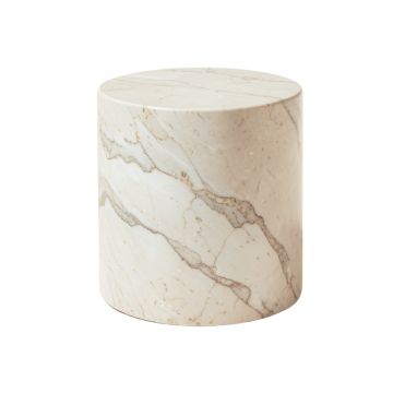Kristin Marble Drum End Table
