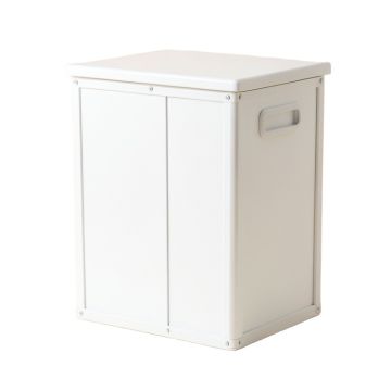 Olive Crest Closed Outdoor Storage Box - White