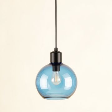 Sage Branch Pendant Light Suspended From One Plain Cable - Blue (synthetic illustration; no displayed measurements)