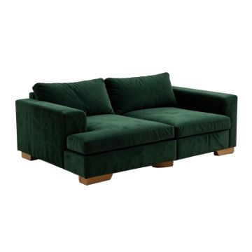 Java 119 '' Wide Velvet Reversible Modular Sofa & Chaise
