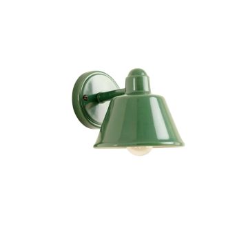 Dawn Brook Wall Sconce Mounted On A Plain Wall - Green