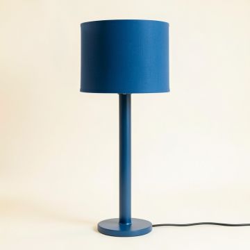 Ash Crossing Floor Lamp With A Plain Fabric Shade - Blue (synthetic illustration; no displayed measurements)