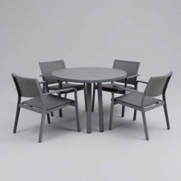Abe Five-Piece Patio Dining Set (synthetic illustration; no displayed measurements)