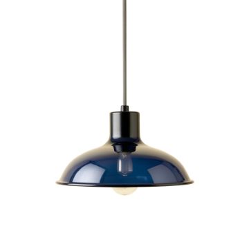 Spruce Branch Pendant Light Suspended From One Plain Cable - Navy