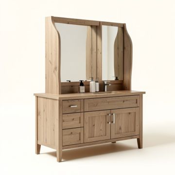 Fawkes 60 '' Double Bathroom Vanity Set (synthetic illustration; no displayed measurements)