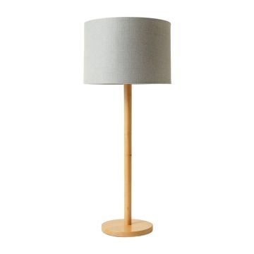 Meadow Crest Floor Lamp With A Plain Fabric Shade - Gray (synthetic illustration; no displayed measurements)