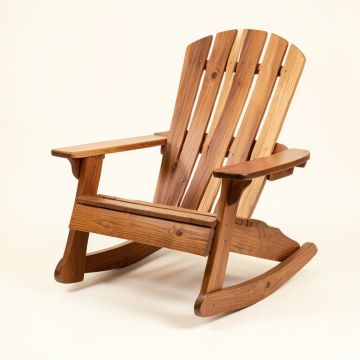 Janes Solid Wood Rocking Adirondack Chair (synthetic illustration; no displayed measurements)