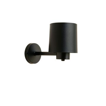 Alder Dale Wall Sconce Mounted On A Plain Wall - Black