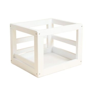 Oak Canyon Empty Furniture-Style Pet Crate - White