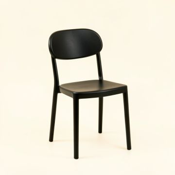 Linden Arc Small Chair - Black (synthetic illustration; no displayed measurements)