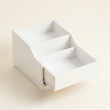 Summit Branch Empty Coffee-Station Organizer - White (synthetic illustration; no displayed measurements)