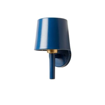 Reed Bend Wall Sconce Mounted On A Plain Wall - Blue