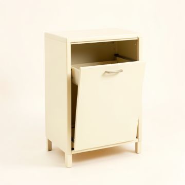 Heath Branch Freestanding Pull-Out Hamper Cabinet - Ivory (synthetic illustration; no displayed measurements)