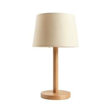 Cedar Dell Table Lamp With A Plain Fabric Shade - Beige