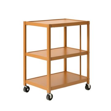 Field Brook Empty Rolling Workshop Cart - Terracotta