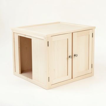 Bay Crest Empty Furniture-Style Litter Enclosure - Ivory (synthetic illustration; no displayed measurements)