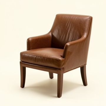 Laurencho Genuine Leather Upholstered Dining Chair (synthetic illustration; no displayed measurements)