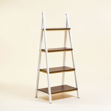 Zachary 72.5 '' H X 24 '' W Steel Ladder Bookcase (synthetic illustration; no displayed measurements)