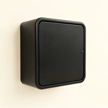 Elm Bend Wall-Mounted Entry Cabinet - Black (synthetic illustration; no displayed measurements)