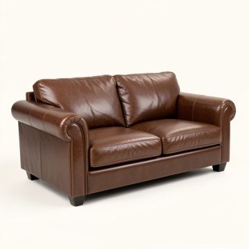 Murrieta 51 '' Genuine Leather Tuxedo Arm Loveseat (synthetic illustration; no displayed measurements)