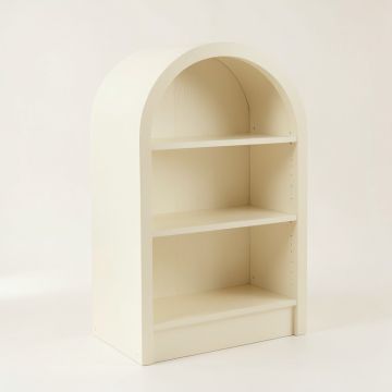 Ash Crossing Freestanding Bookcase - Cream (synthetic illustration; no displayed measurements)