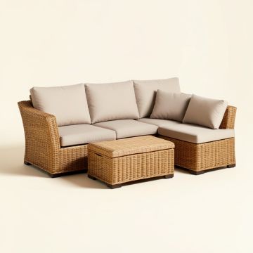 Fordie 5 Piece Rattan Sofa Seating Group With Cushions (synthetic illustration; no displayed measurements)