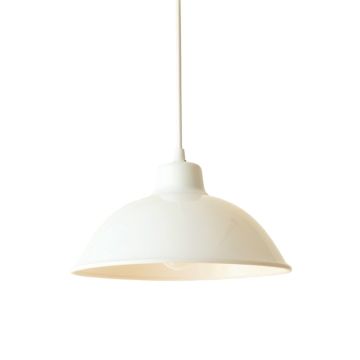 Ash Arc Pendant Light Suspended From One Plain Cable