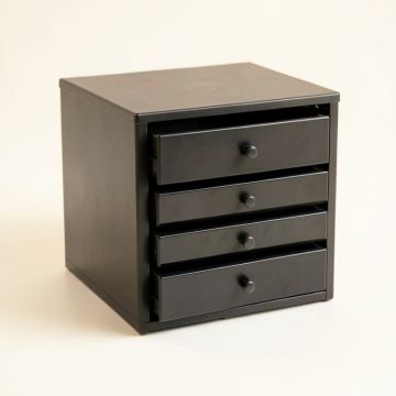 Summit Bend Small-Parts Storage Drawer Cabinet - Black (synthetic illustration; no displayed measurements)