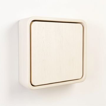 Clay Brook Wall-Mounted Entry Cabinet - Ivory (synthetic illustration; no displayed measurements)