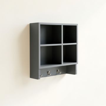 Clay Bluff Wall-Mounted Entryway Organizer Shelf - Gray (synthetic illustration; no displayed measurements)