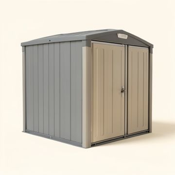 Side Entry 15 Ft. W X 8 Ft. D Plastic Storage Shed (synthetic illustration; no displayed measurements)