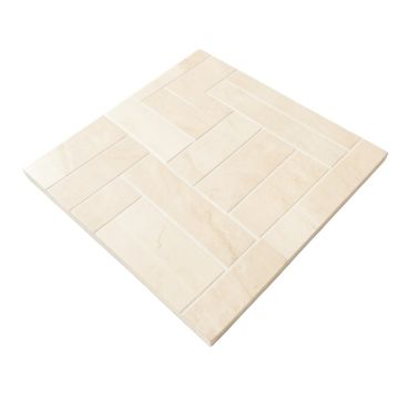 Portico Herringbone 1 '' X 3 '' Ceramic Mosaic Tile In Pearl/Beige