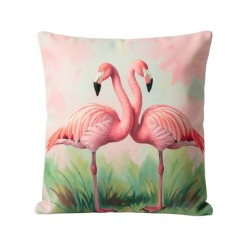 Two Flamingos Painting Print