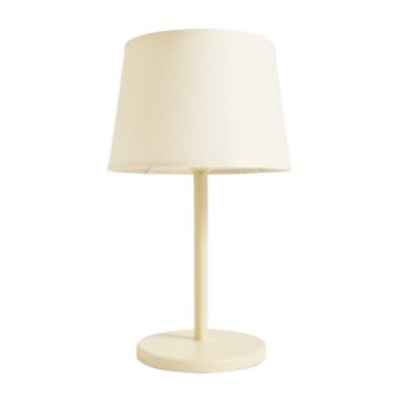 Fern Bluff Table Lamp With A Plain Fabric Shade - Cream