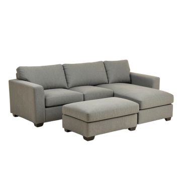 Malta Reversible Sofa & Chaise With Ottoman
