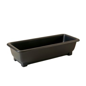 Clay Branch Empty Railing Planter With Integral Brackets - Black