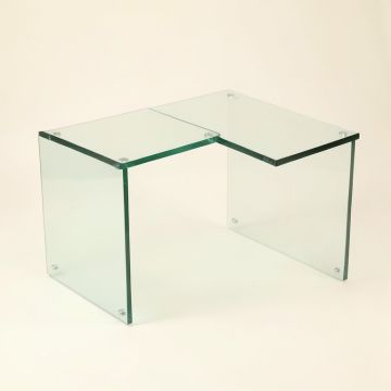 Jeune Reversible Glass L-Shape Desk (synthetic illustration; no displayed measurements)