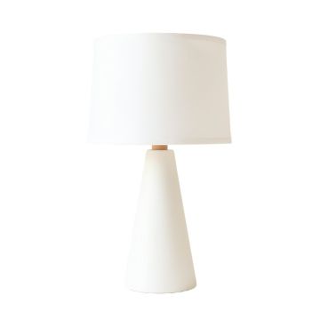 Summit Crossing Table Lamp With A Plain Fabric Shade - White