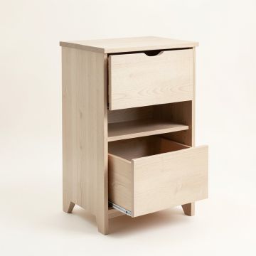 Aspen Bridge Freestanding Pull-Out Hamper Cabinet - Beige (synthetic illustration; no displayed measurements)