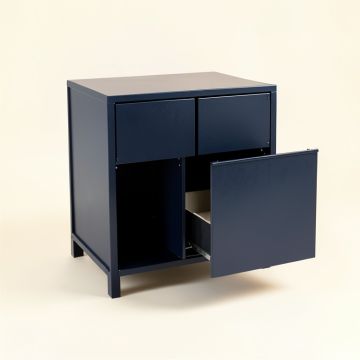 Hill Bluff Freestanding Pull-Out Hamper Cabinet - Navy (synthetic illustration; no displayed measurements)