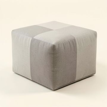 22 '' Wide Square Geometric Pouf Ottoman (synthetic illustration; no displayed measurements)