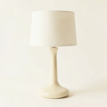 Sage Bluff Table Lamp With A Plain Fabric Shade - Cream (synthetic illustration; no displayed measurements)