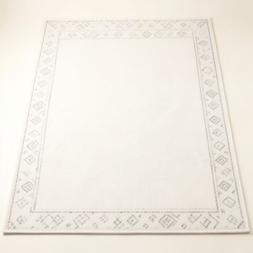 Sage Bend Rectangular Area Rug - White (synthetic illustration; no displayed measurements)