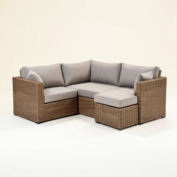 Preesall 2 Piece Rattan Patio Sectional With Cushions (synthetic illustration; no displayed measurements)